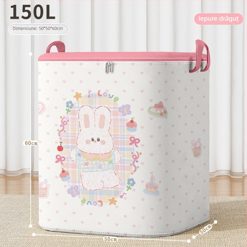 Geantă de depozitare pentru pătură și haine - formă cub, material din țesătură nețesută, capacitate mare, rezistentă la umezeală, multifuncțională