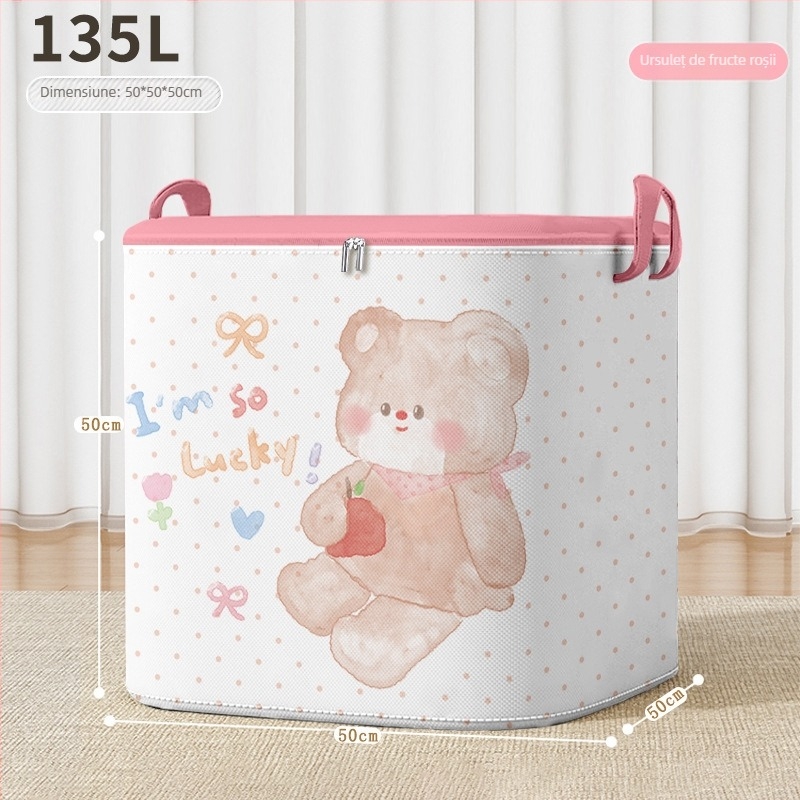 Geantă de depozitare pentru pătură și haine - formă cub, material din țesătură nețesută, capacitate mare, rezistentă la umezeală, multifuncțională