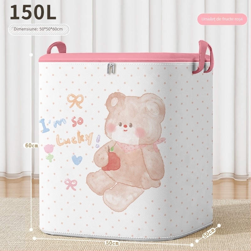 Geantă de depozitare pentru pătură și haine - formă cub, material din țesătură nețesută, capacitate mare, rezistentă la umezeală, multifuncțională