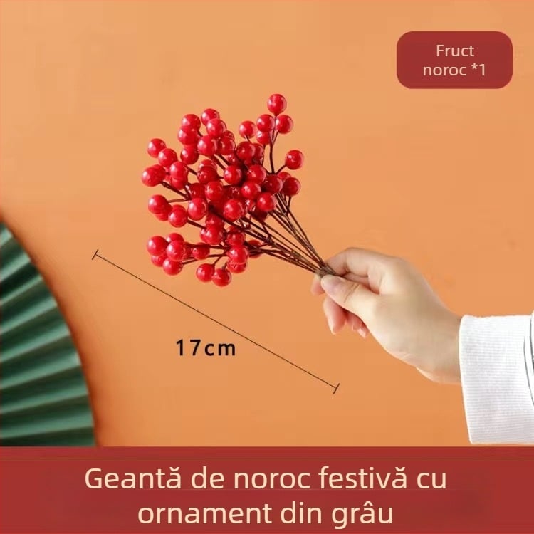 Buchet de ramuri de grâu uscate, iarbă uscată vopsită, ambalaj din carton