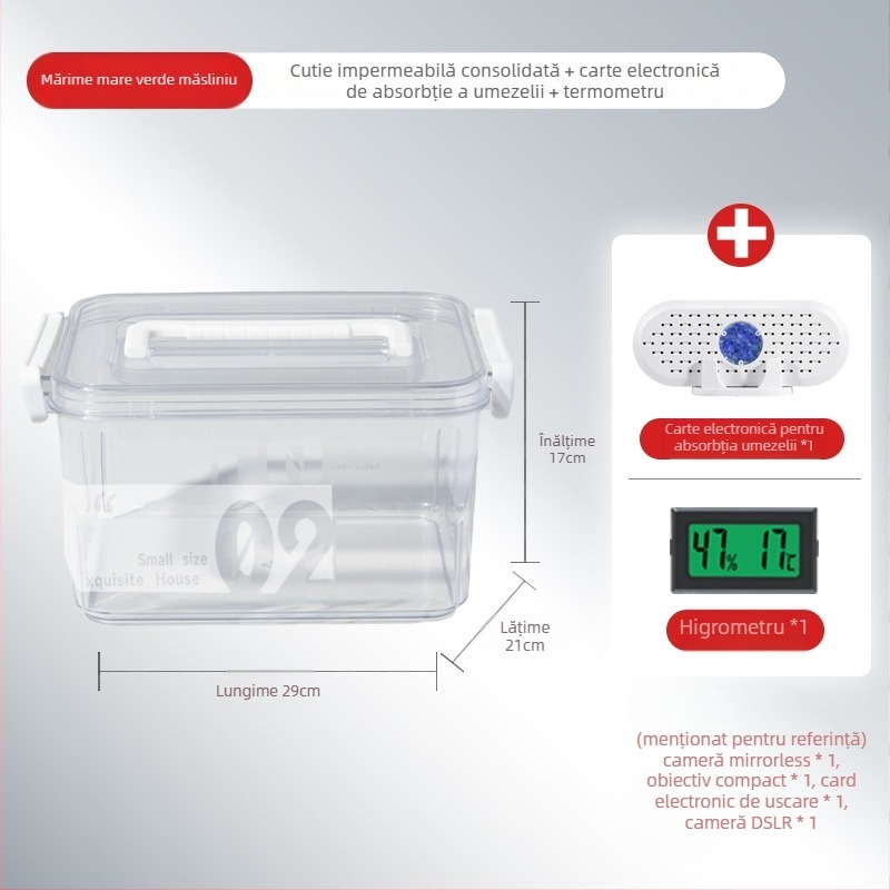 Card de absorbție a umidității pentru obiective DSLR și echipament foto