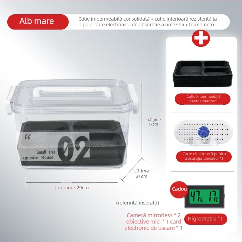 Card de absorbție a umidității pentru obiective DSLR și echipament foto