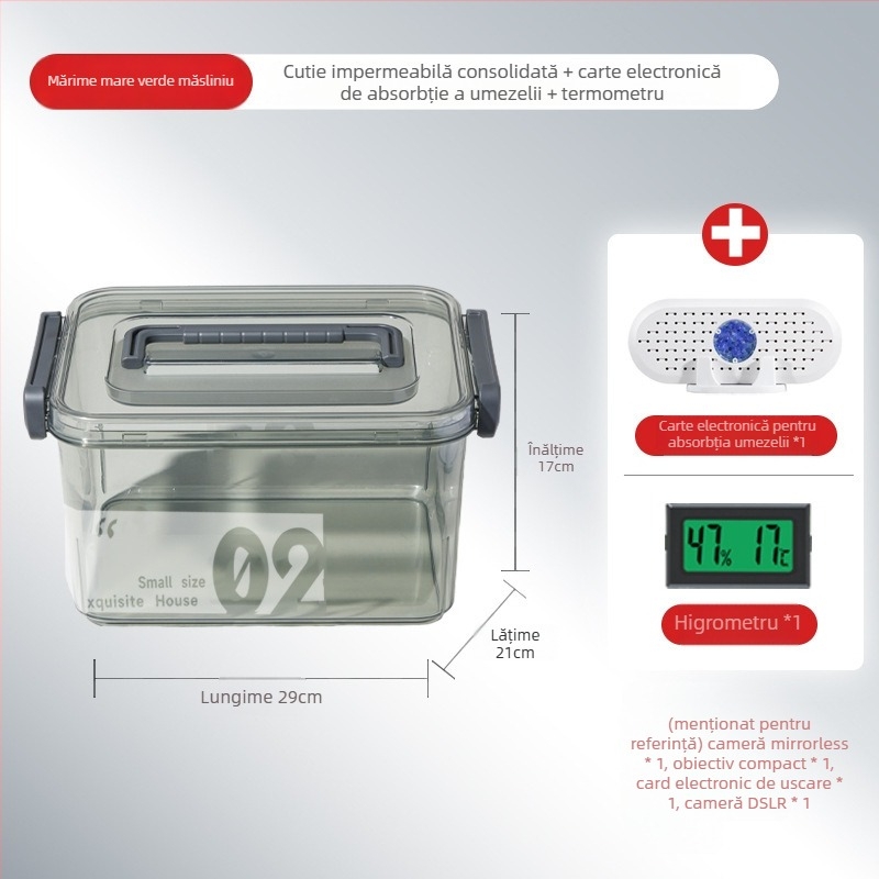 Card de absorbție a umidității pentru obiective DSLR și echipament foto