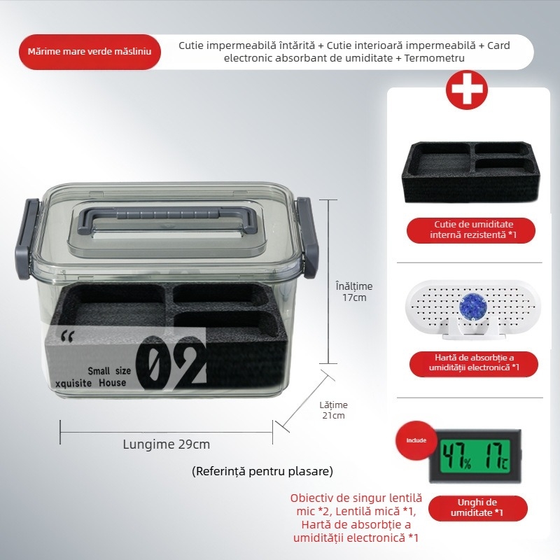 Card de absorbție a umidității pentru obiective DSLR și echipament foto