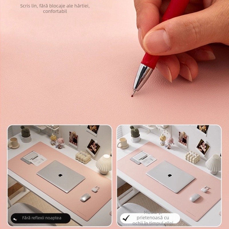 Covoraș de birou din PU, dublă față, anti-alunecare, imprimare prin transfer termic, personalizabil