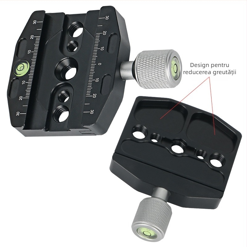 Placă DSLR pentru trepied — montaj Bayonet, aliaj de aluminiu, compatibilitate universală, utilizare în interior și exterior