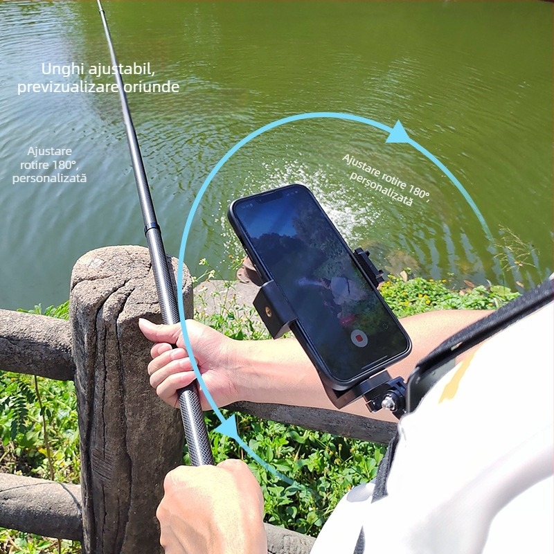 Suport pentru telefon pe piept pentru filmare din perspectiva primului personaj | Tip: Lazy Man Bracket; Material: Plastic; Stil: General