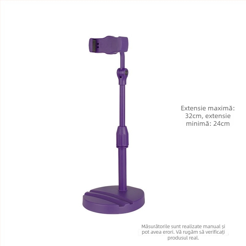 Suport pentru telefon cu mecanism de ridicare — suport de birou pentru live streaming, material plastic + ciment