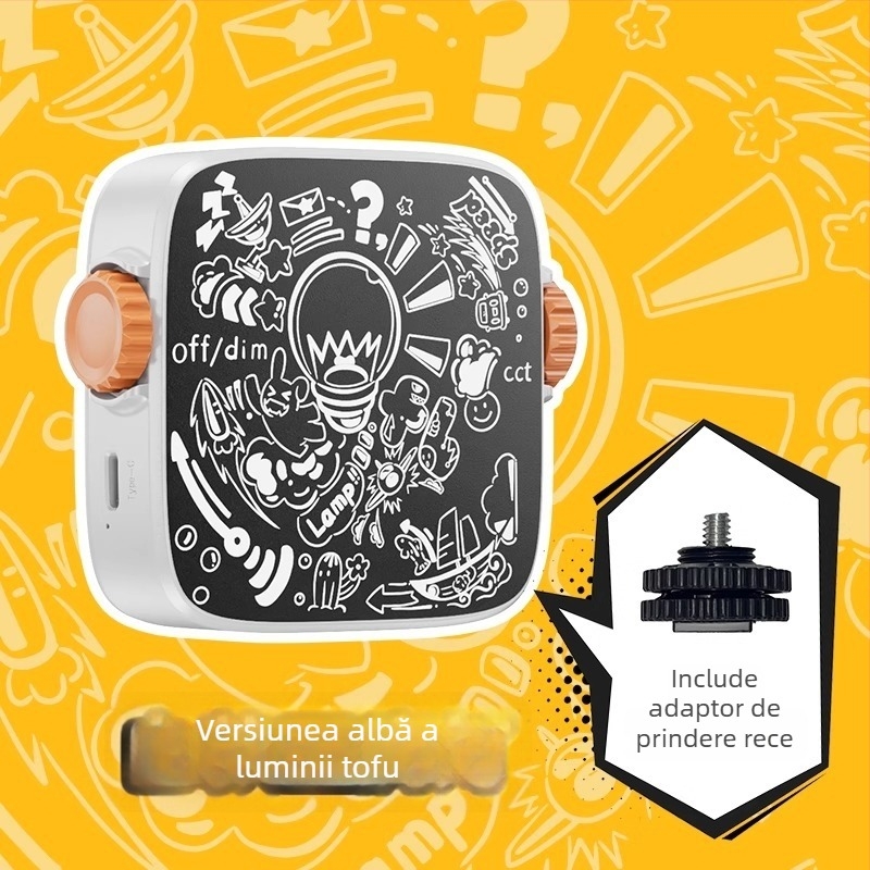 Lumină LED de umplere, portabilă, manuală, 10-50W, 220V, trei temperaturi de culoare, pentru fotografie în aer liber