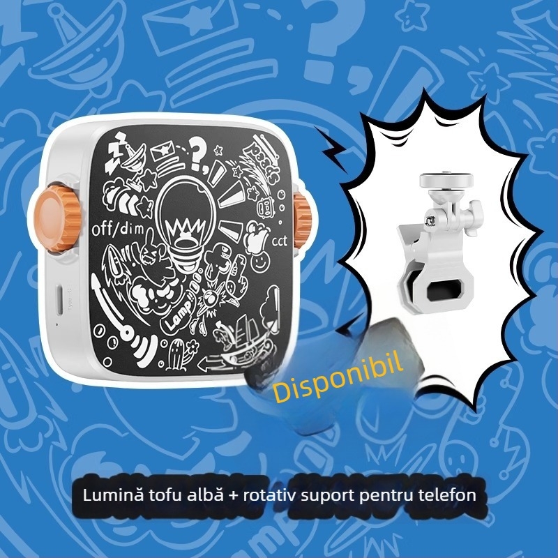 Lumină LED de umplere, portabilă, manuală, 10-50W, 220V, trei temperaturi de culoare, pentru fotografie în aer liber