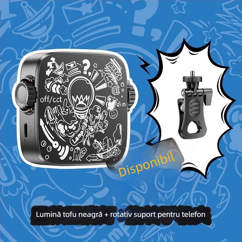 Lumină LED de umplere, portabilă, manuală, 10-50W, 220V, trei temperaturi de culoare, pentru fotografie în aer liber