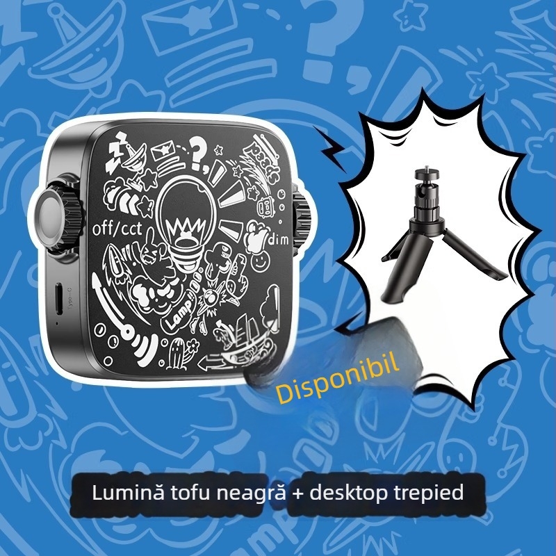 Lumină LED de umplere, portabilă, manuală, 10-50W, 220V, trei temperaturi de culoare, pentru fotografie în aer liber