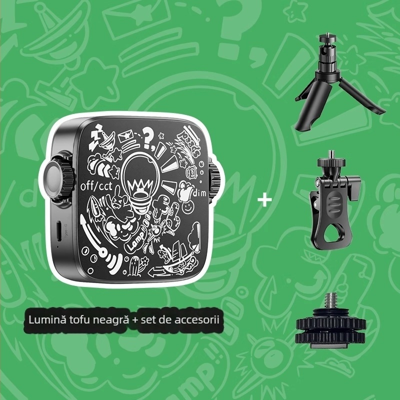 Lumină LED de umplere, portabilă, manuală, 10-50W, 220V, trei temperaturi de culoare, pentru fotografie în aer liber