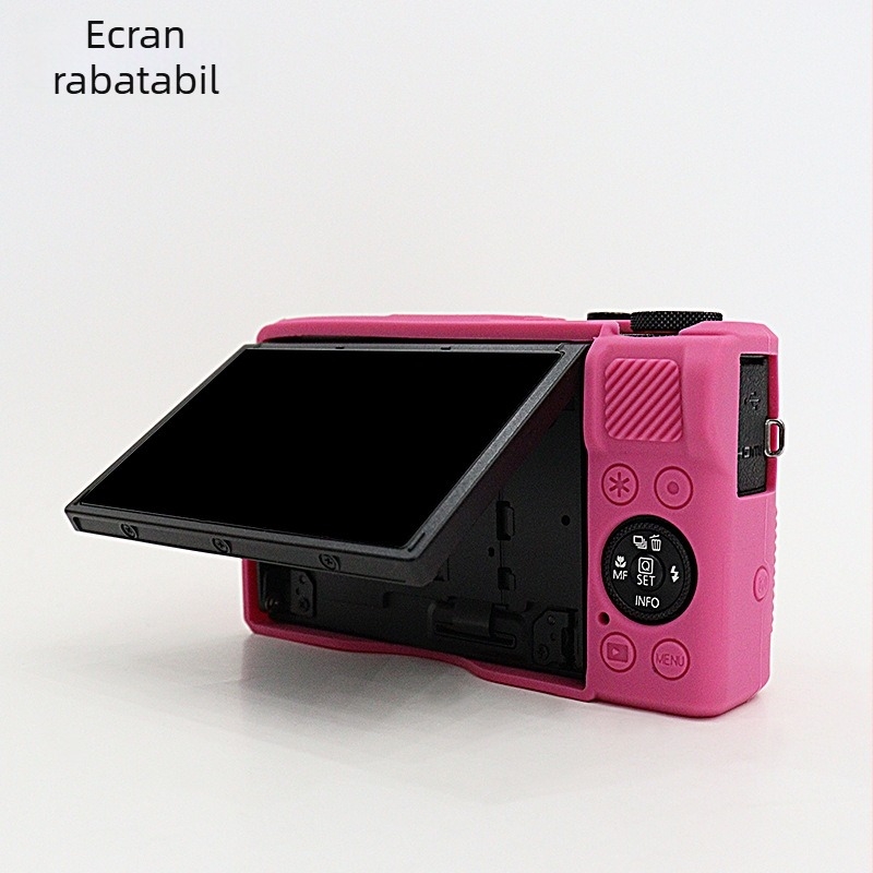 Husă de protecție din silicon pentru Canon G7X Mark III, rezistentă la uzură și la șocuri.