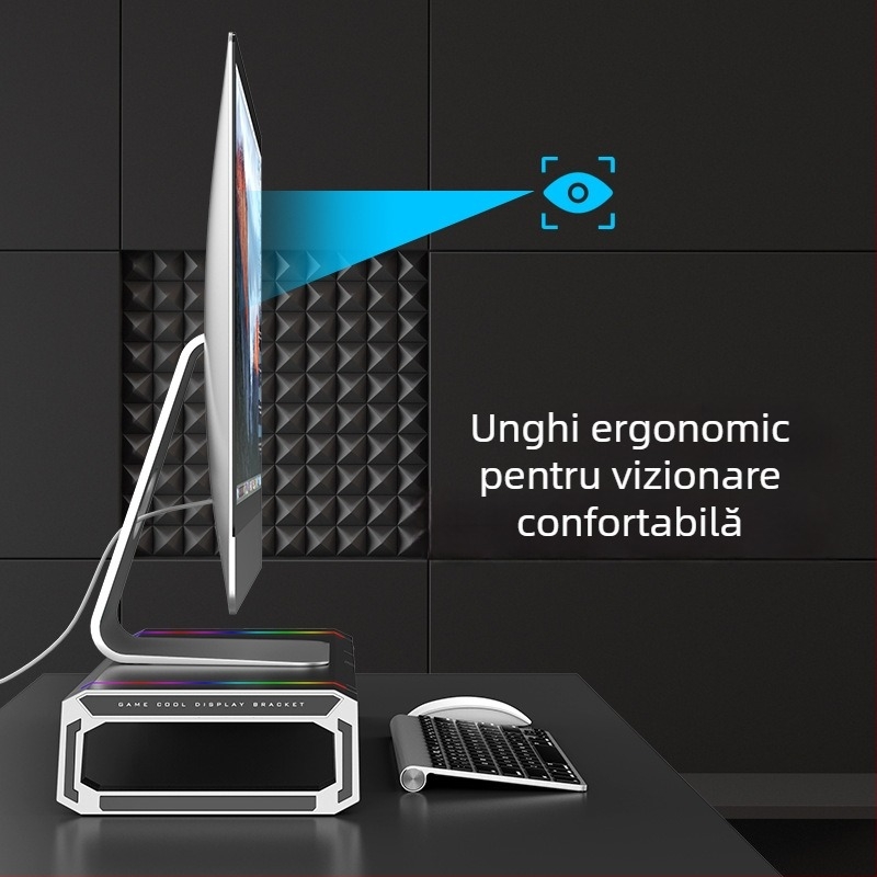 Suport monitor T1 Core Ice Zun — ABS plastic, potrivit pentru monitoare, greutate 1,72 kg