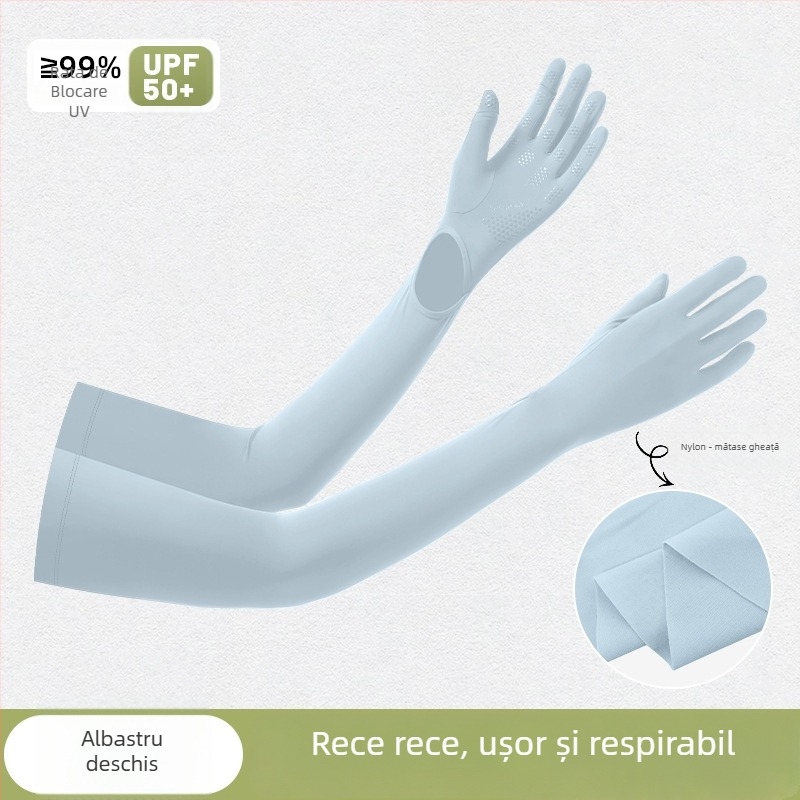 Manșete pentru exterior cu protecție UV, anti-derapare la nivelul palmei, design monobloc, deget întreg, material nylon