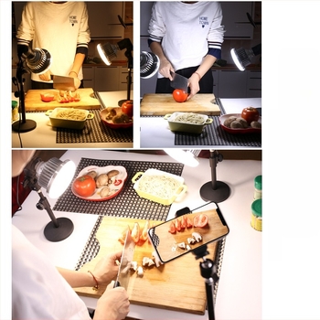 Lumină LED de fill pentru streaming live și fotografie, 85W, 220V, sursă LED, soclu E14, rază de 3m