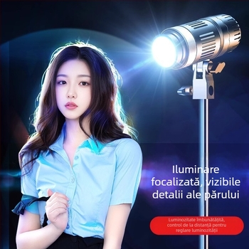 Lumină de înfrumusețare pentru streaming live cu fill light pentru păr, iluminare spot și contur, temperatură a culorii multicoloră, sursă de alimentare independentă, luminozitate reglabilă