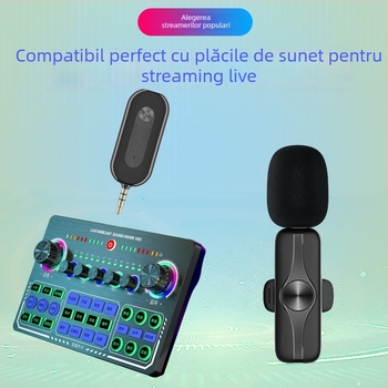 Microfon lavalier pentru streaming live pe telefoane și PC-uri, model M3X, jack de 3,5 mm, bandă de frecvență 20 Hz–20 kHz, SNR ≥75 dB
