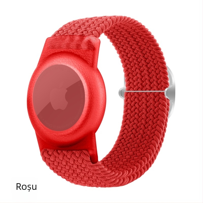 Carcasă de protecție Airtag cu husă din nailon împletit, TPU, confecție manuală, corp moale