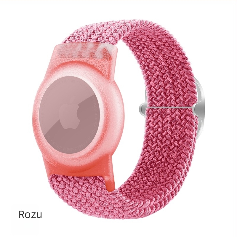 Carcasă de protecție Airtag cu husă din nailon împletit, TPU, confecție manuală, corp moale