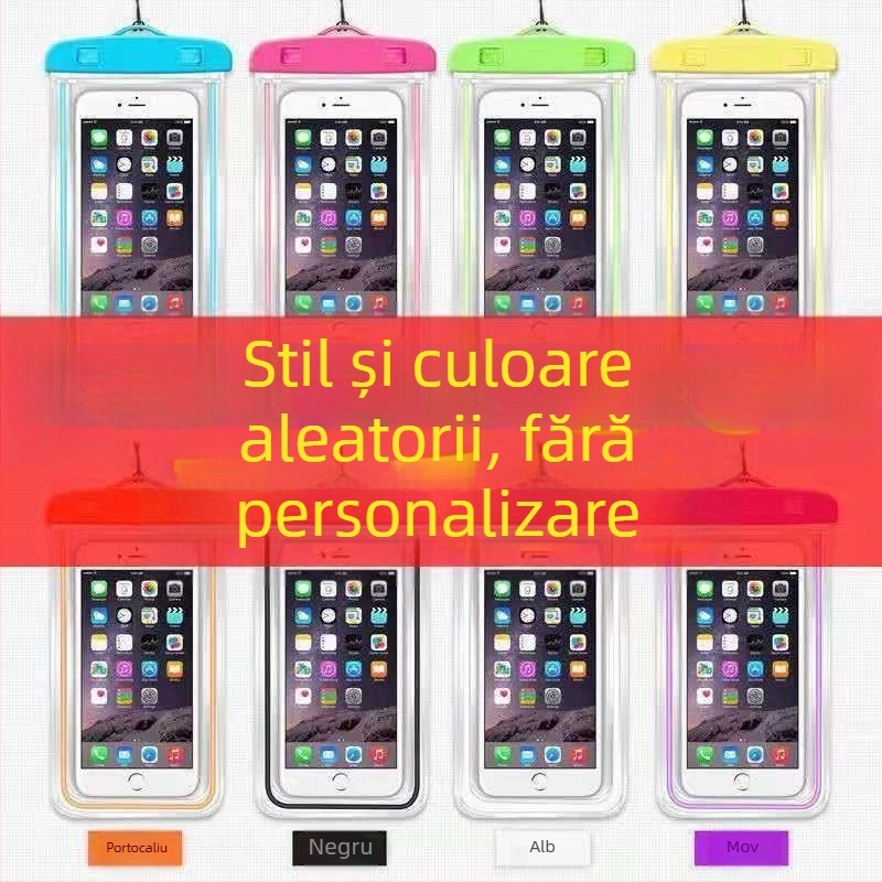 Husă PU impermeabilă pentru telefon, pentru înot și scufundări, compatibilă cu ecranul tactil, husă subacvatică cu bretea de gât