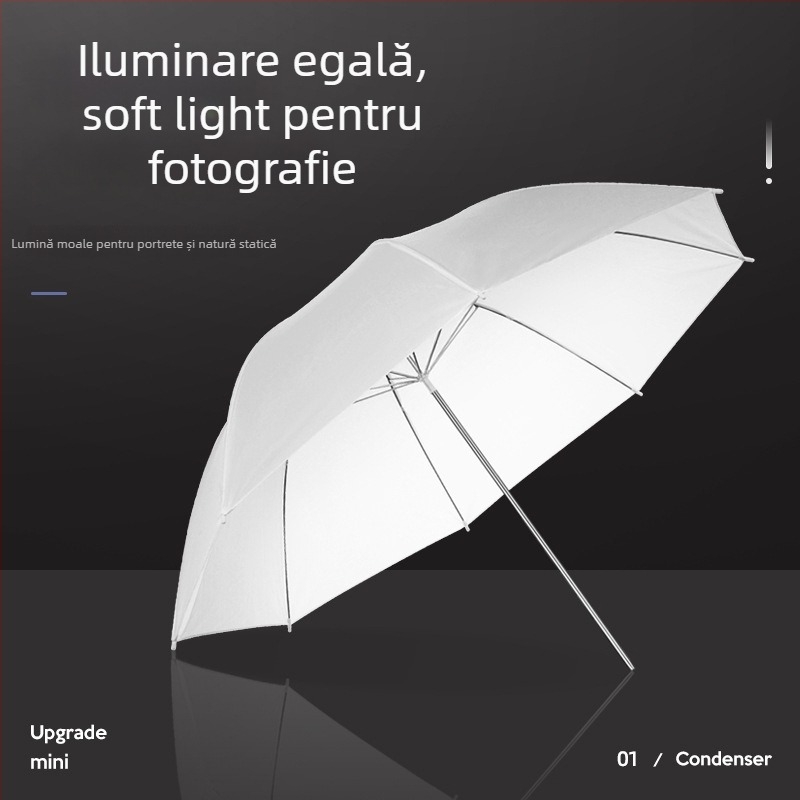Umbrelă fotografică reflexivă pentru iluminare, design parabolic, marca Miaotu, model Reflective umbrella, sarcină maximă 2–5 kg, greutate 0,5 kg