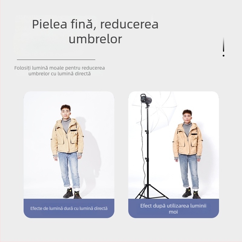 Umbrelă fotografică reflexivă pentru iluminare, design parabolic, marca Miaotu, model Reflective umbrella, sarcină maximă 2–5 kg, greutate 0,5 kg