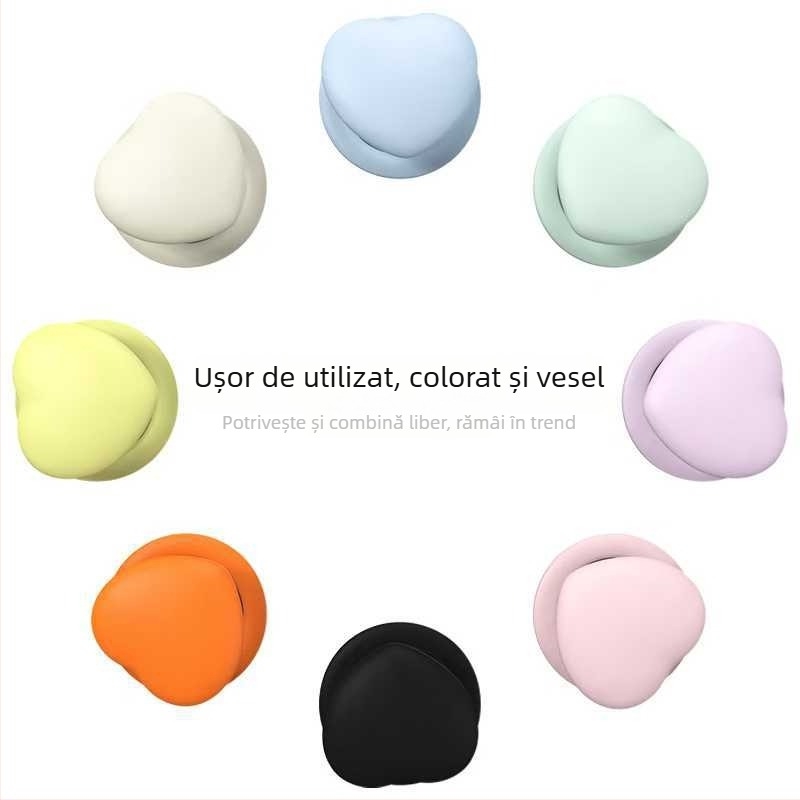 Suport pentru telefon, inimă, din silicon lichid complet, FG-85536; compatibil Apple; prindere magnetică pentru toate telefoanele; personalizare disponibilă