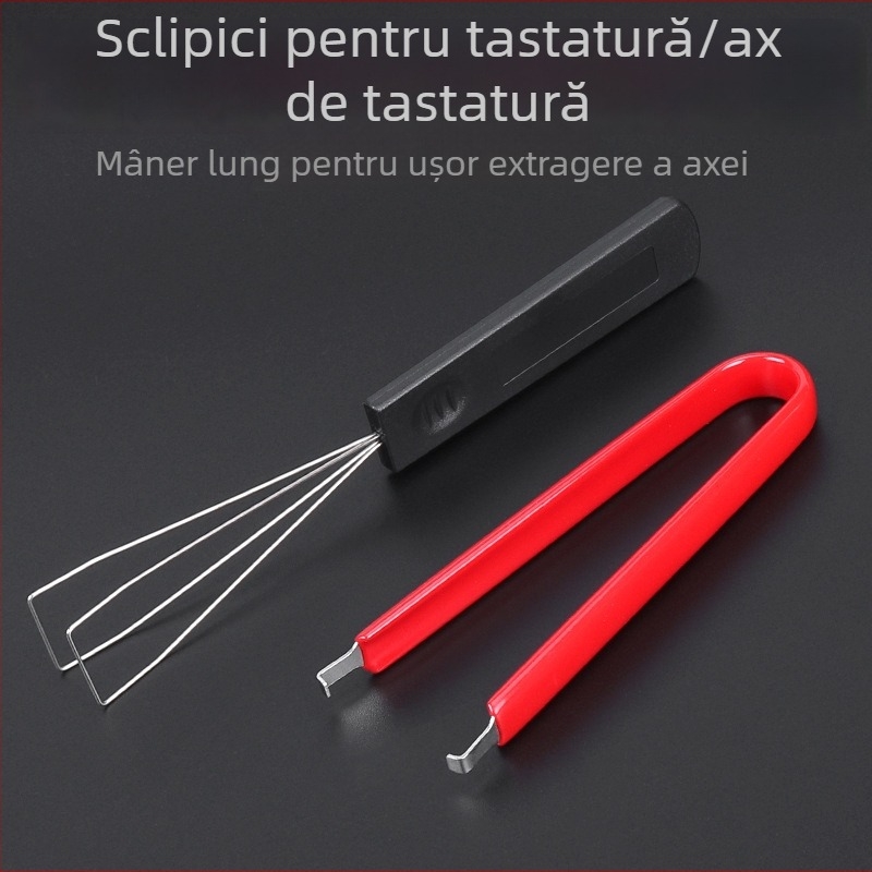 Set de curățare pentru tastatură mecanică cu extractor de taste și extractor de axă (unelte de curățare pentru întreținerea tastaturii)