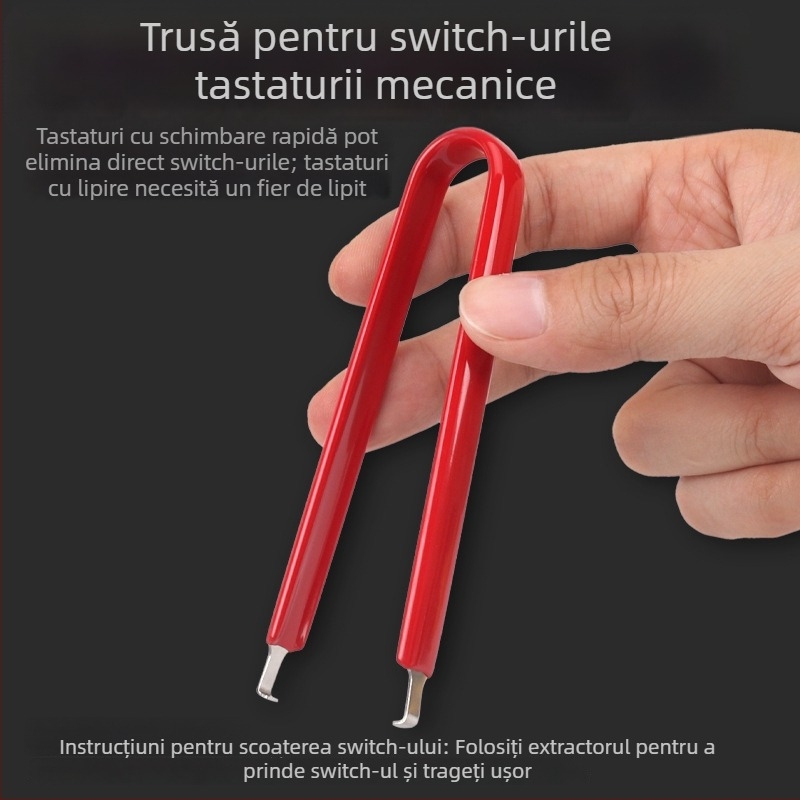 Set de curățare pentru tastatură mecanică cu extractor de taste și extractor de axă (unelte de curățare pentru întreținerea tastaturii)