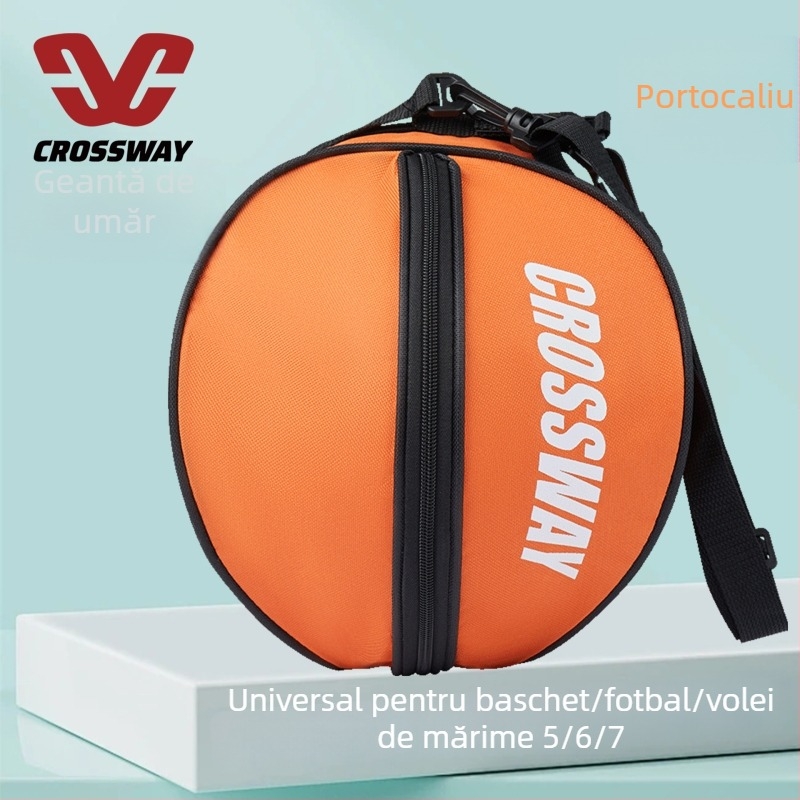 Geantă CROSSWAY de baschet din material Oxford, cu logo personalizabil, rucsac pentru antrenament în aer liber