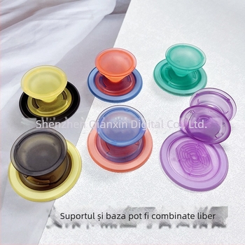 Suport magnetic split pentru telefon – snap-on, material ABS/TPU cu magneți, pentru vizionare pe desktop