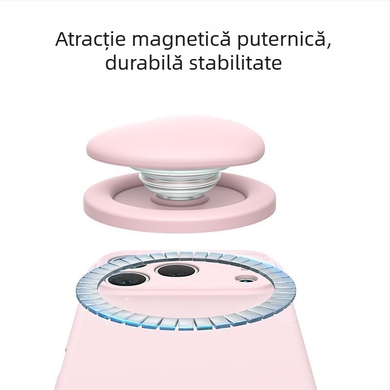 Suport auto montat pe airbag MagSafe, din silicon lichid, seria Casetify-ins, model Magsafe Love Magnetic Attraction