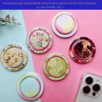 Suport de masă pentru telefon cu disc magnetic (Material: Plastic; Stil: Universal; Personalizare: Suportată)