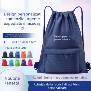 Geantă de baschet din Oxford, cu capacitate mare, cu șnur, pentru utilizare în aer liber la mai multe sporturi