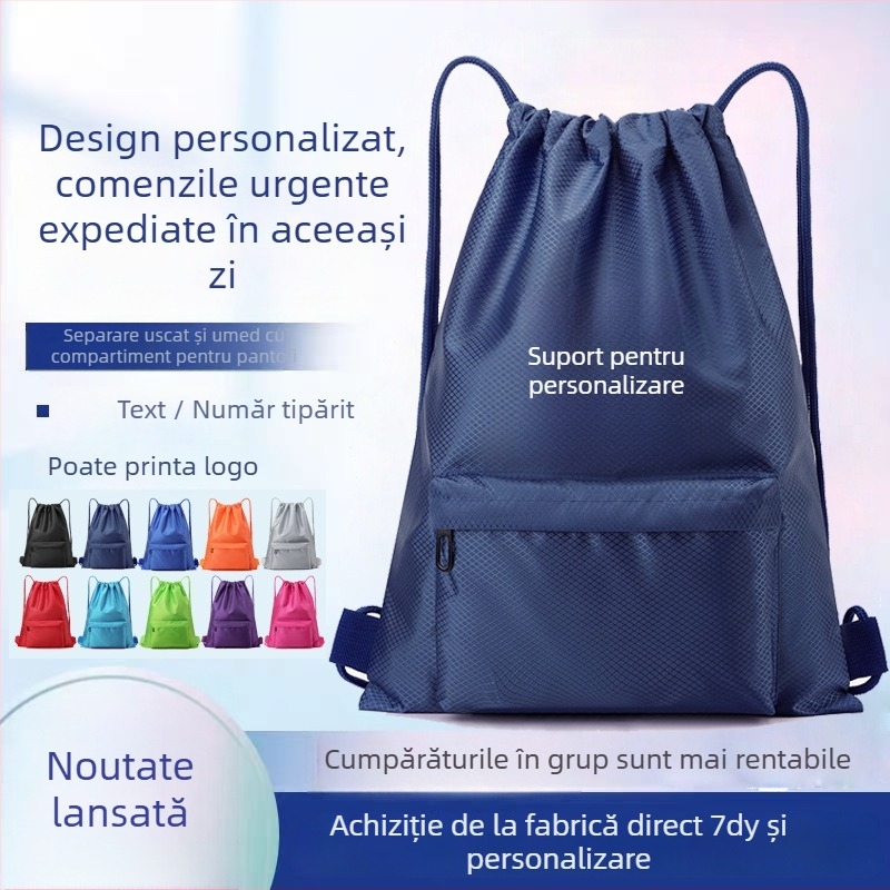 Geantă de baschet din Oxford, cu capacitate mare, cu șnur, pentru utilizare în aer liber la mai multe sporturi