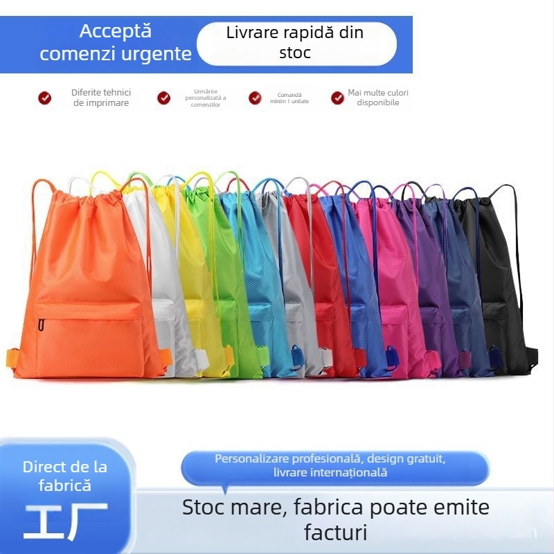 Geantă de baschet din Oxford, cu capacitate mare, cu șnur, pentru utilizare în aer liber la mai multe sporturi