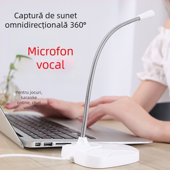 Microfon de birou USB/3,5 mm pentru conferințe, gaming și cursuri online (Model M6, răspuns în frecvență 20 Hz–20 kHz, SNR ≥60 dB)