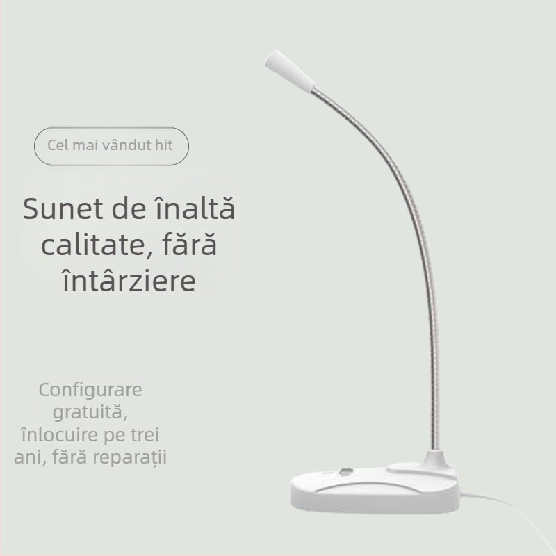 Microfon de birou USB/3,5 mm pentru conferințe, gaming și cursuri online (Model M6, răspuns în frecvență 20 Hz–20 kHz, SNR ≥60 dB)