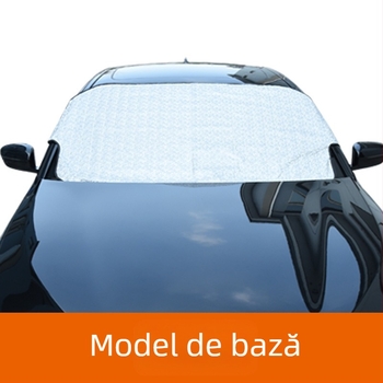 Scut zăpadă pentru parbrizul frontal al mașinii – Angry Horse, bandă argintie, montaj cu adeziv, potrivire universală, 1 kg