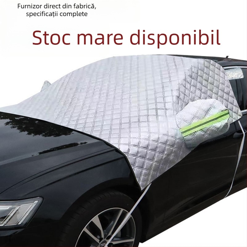 Scut zăpadă pentru parbrizul frontal al mașinii – Angry Horse, bandă argintie, montaj cu adeziv, potrivire universală, 1 kg