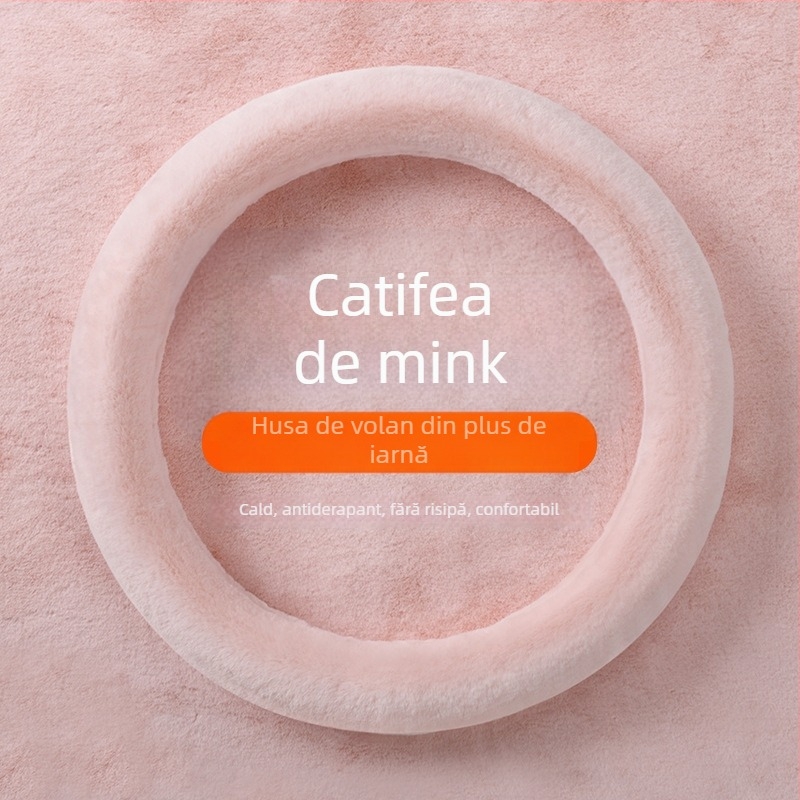 Husă volan auto, pluș sintetic de iarnă, potrivire universală, marcă Oningwan