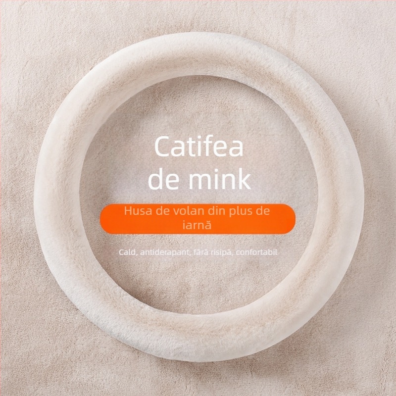 Husă volan auto, pluș sintetic de iarnă, potrivire universală, marcă Oningwan