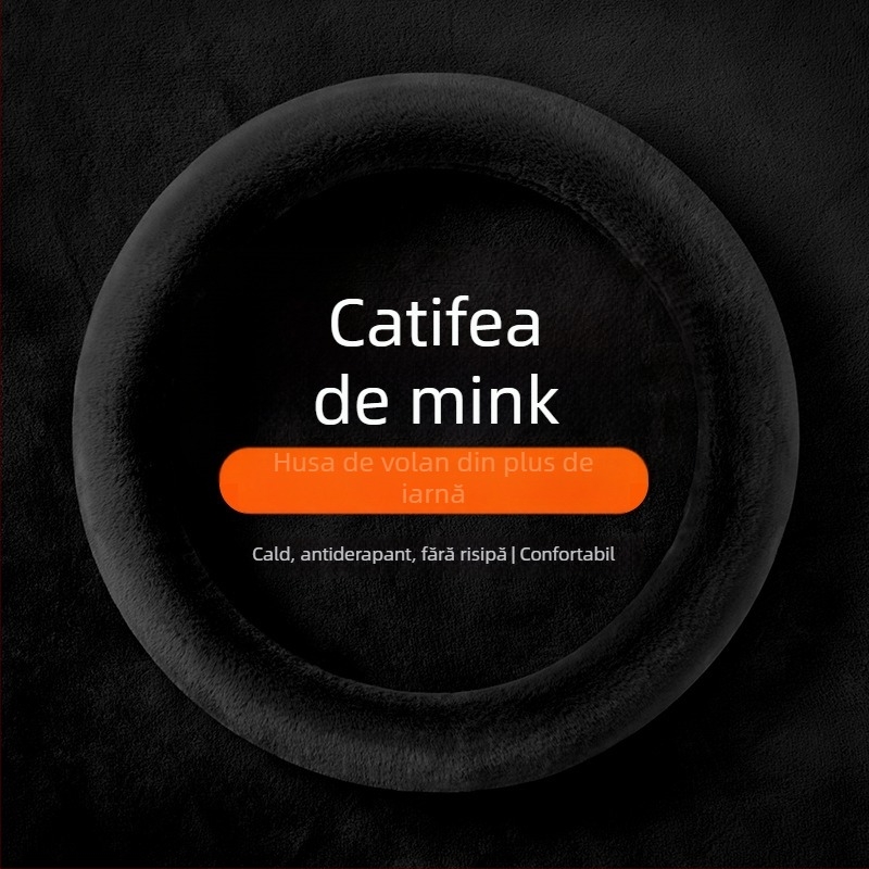 Husă volan auto, pluș sintetic de iarnă, potrivire universală, marcă Oningwan