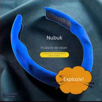 Acoperire volan din velur pentru mașină – universală pentru toate anotimpurile, anti-alunecare, absorbantă de transpirație, rezistentă la uzură, portabilă