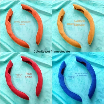 Acoperire volan din velur pentru mașină – universală pentru toate anotimpurile, anti-alunecare, absorbantă de transpirație, rezistentă la uzură, portabilă