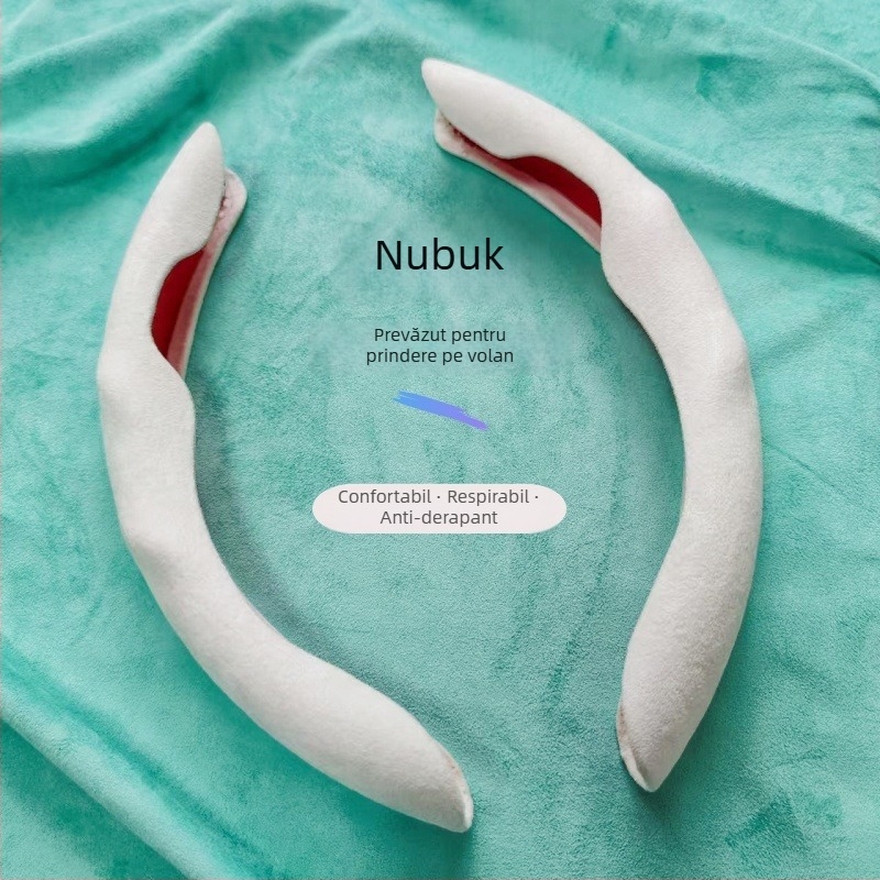 Acoperire volan din velur pentru mașină – universală pentru toate anotimpurile, anti-alunecare, absorbantă de transpirație, rezistentă la uzură, portabilă