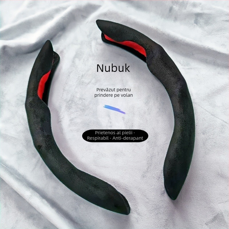 Acoperire volan din velur pentru mașină – universală pentru toate anotimpurile, anti-alunecare, absorbantă de transpirație, rezistentă la uzură, portabilă