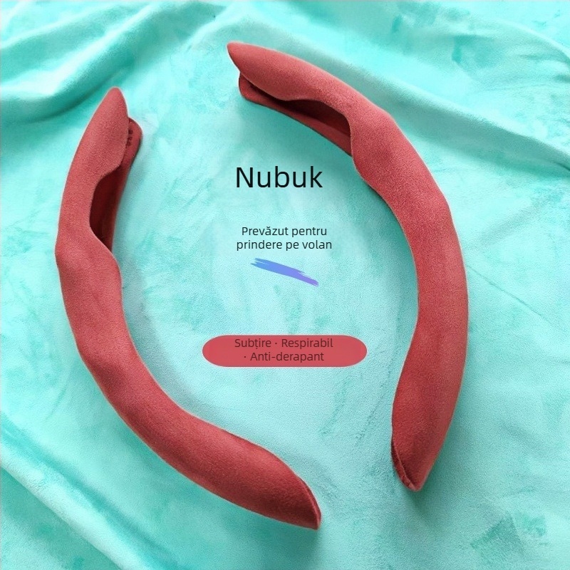 Acoperire volan din velur pentru mașină – universală pentru toate anotimpurile, anti-alunecare, absorbantă de transpirație, rezistentă la uzură, portabilă